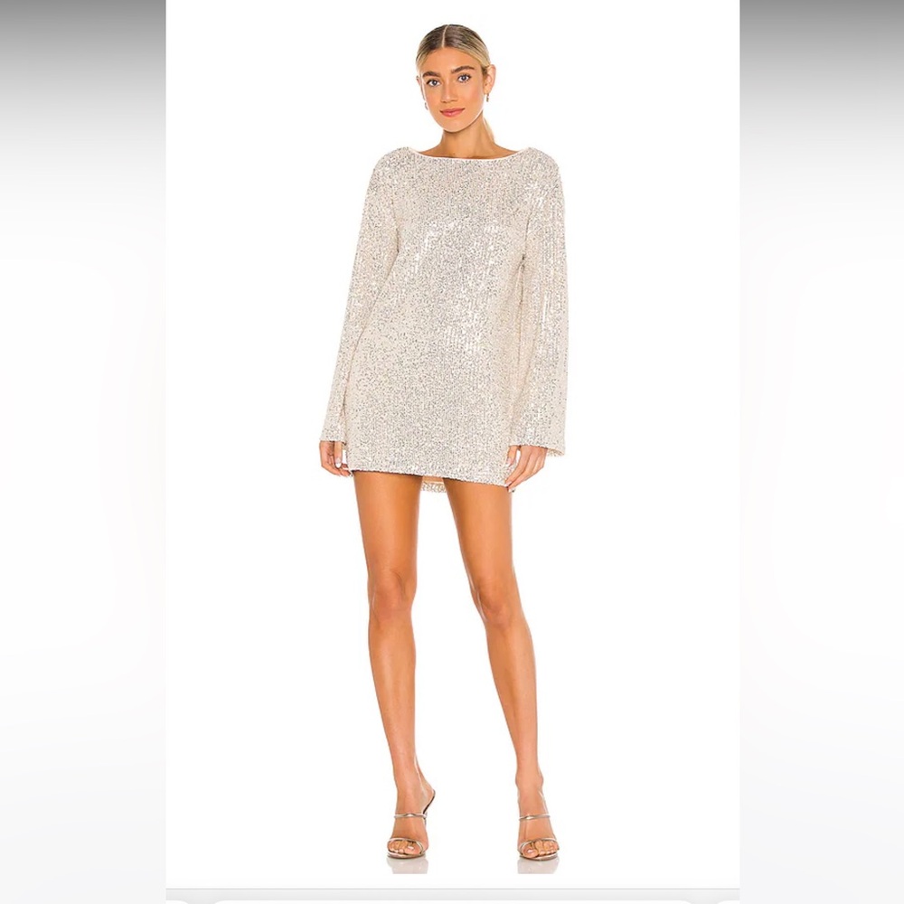 NWT! Lovers and Friends Coco Tunic Dress in Silver